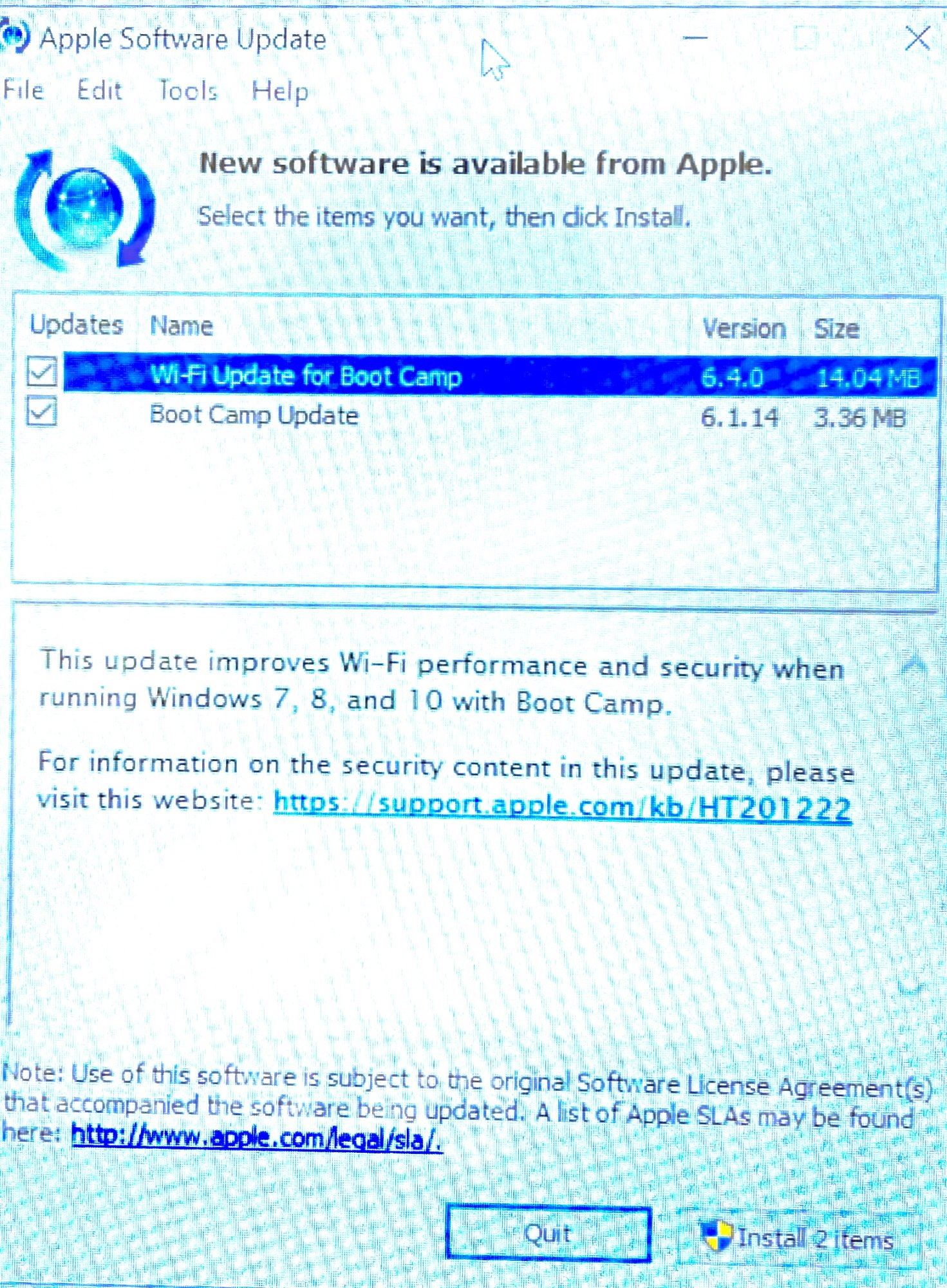 Windows Registry Editor Disable BootCamp Apple Software Updates