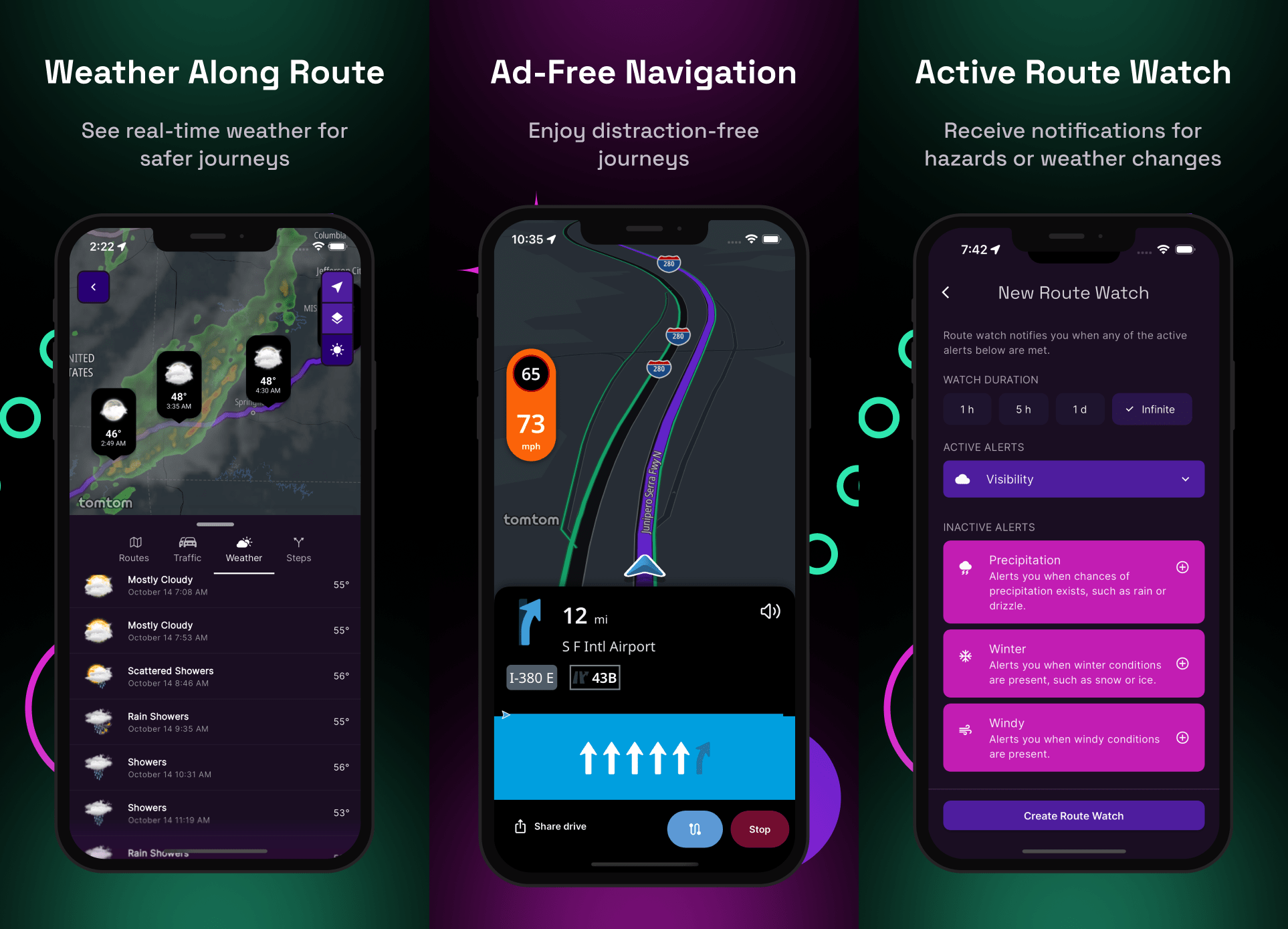 Journey Navigation New CarPlay navigation app with weather monitoring
