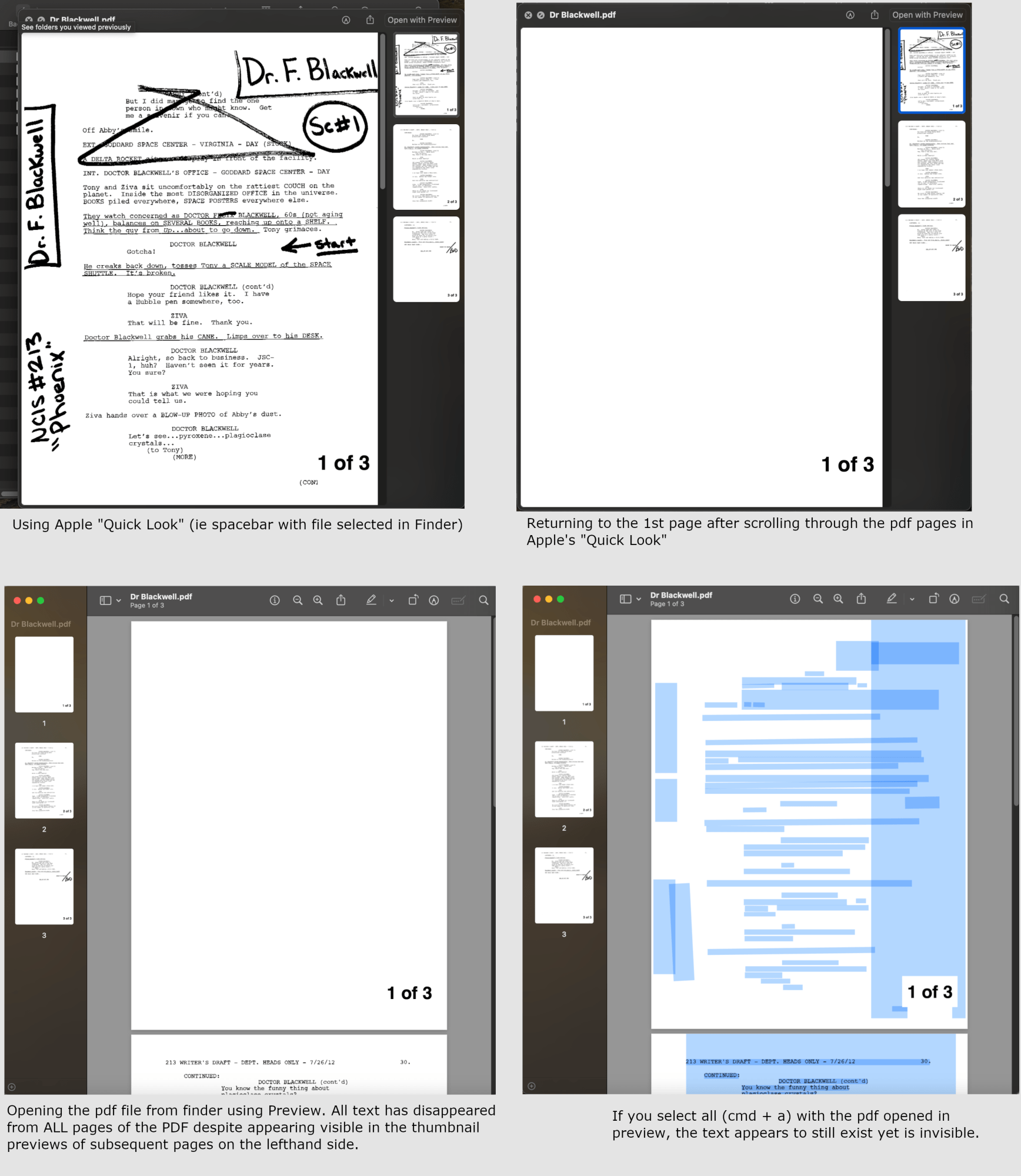 Why is text disappearing in PDFs? MacRumors Forums
