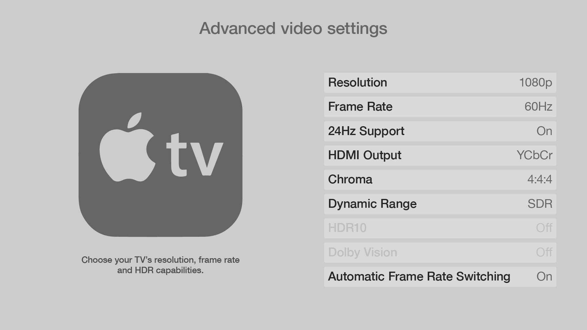Apple TV 4K Advanced video settings mockup MacRumors Forums