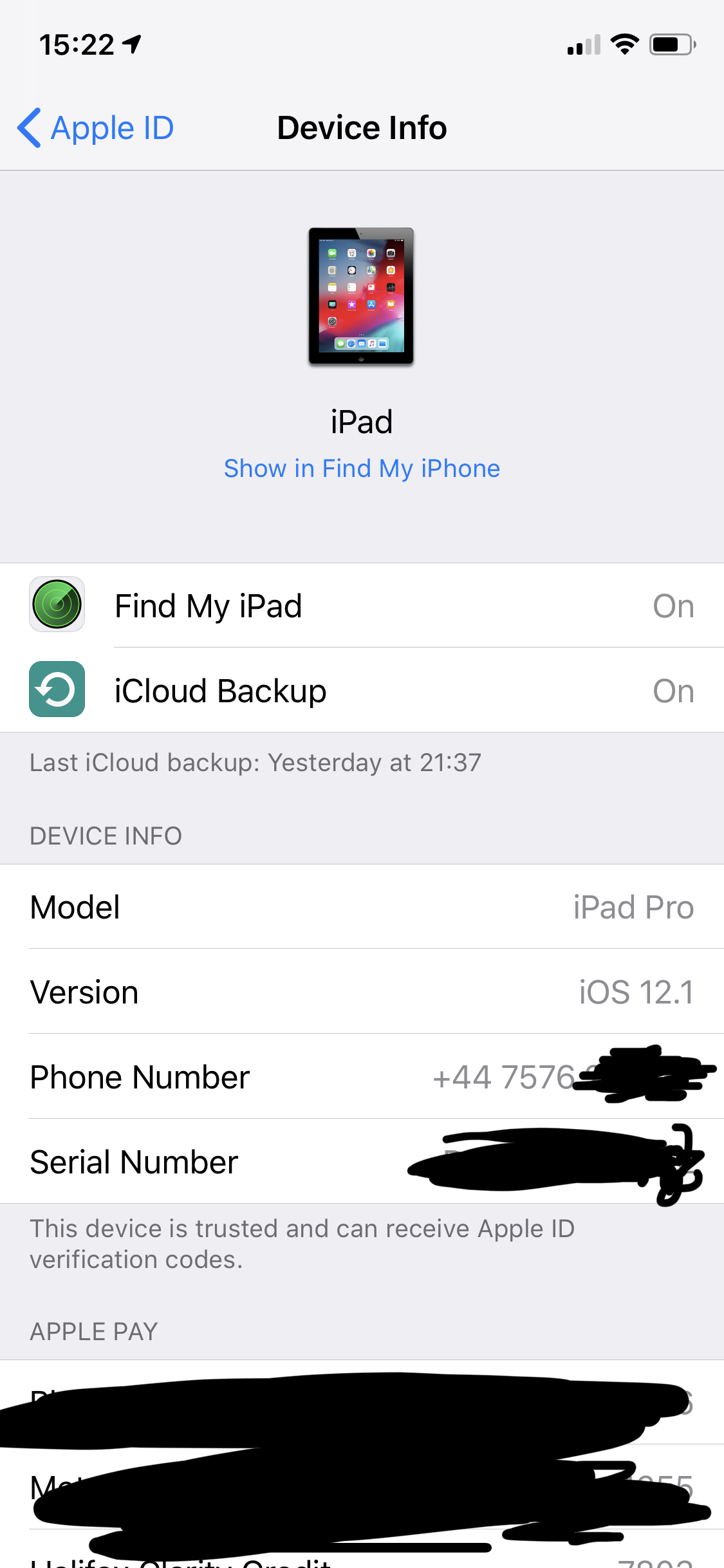 Why does my WiFi iPad have a phone number MacRumors Forums