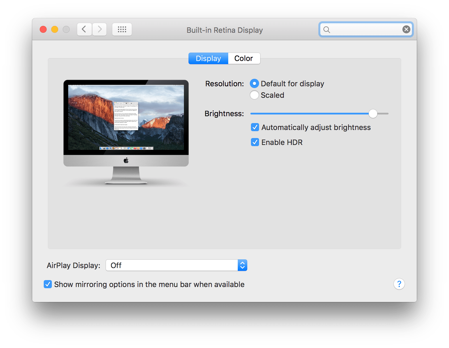 iMac 5K "Enable HDR" option?!? MacRumors Forums