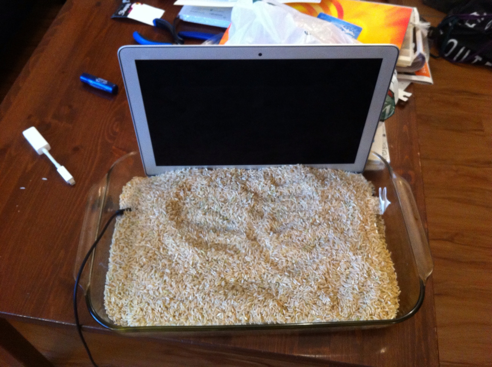 I spilled an insignificant amount of water on my MacBook keyboard and