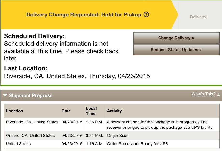 UPS Hold for Pickup MacRumors Forums