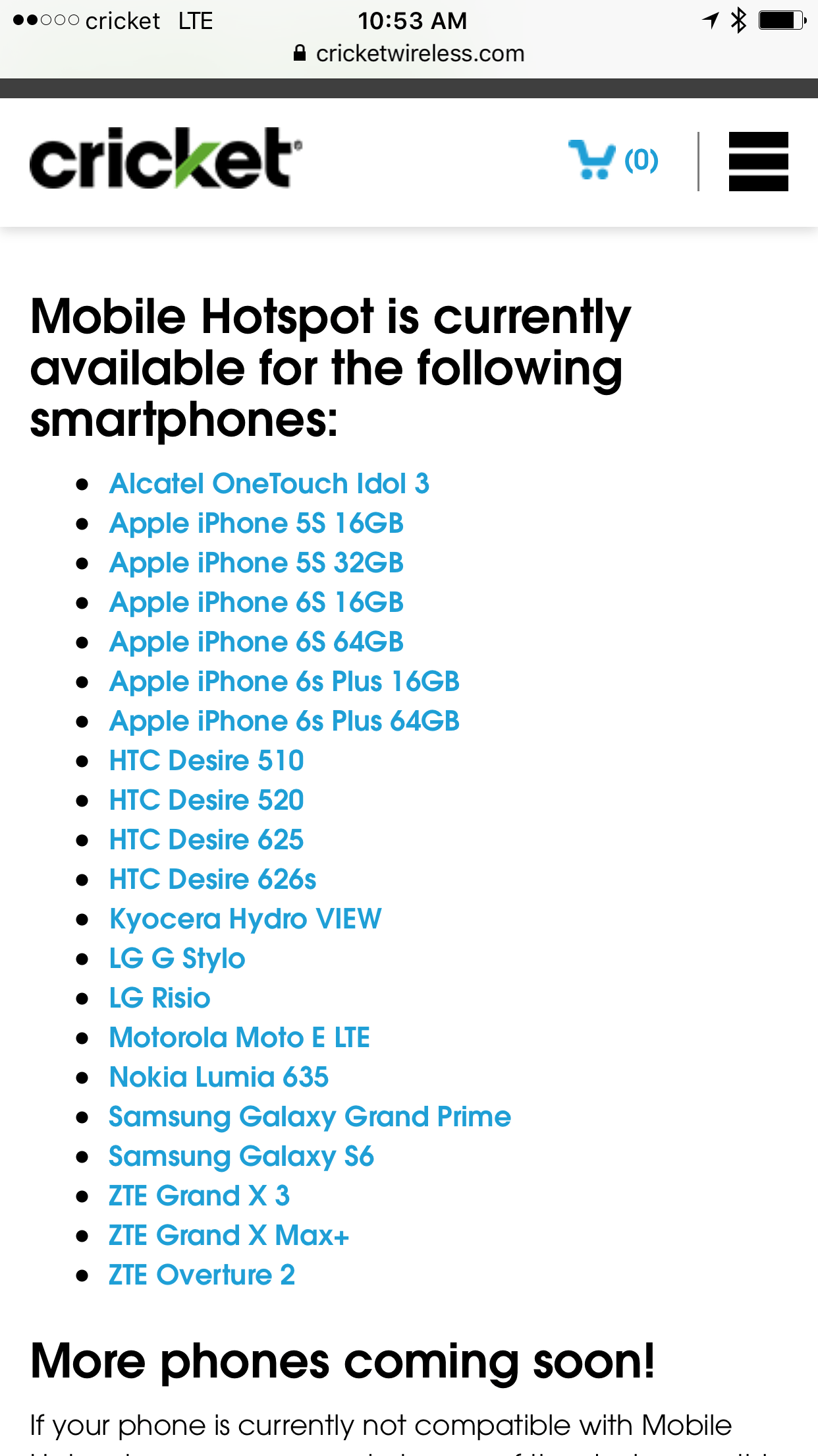 Cricket Wireless Now Supports Hotspot for iPhone MacRumors Forums