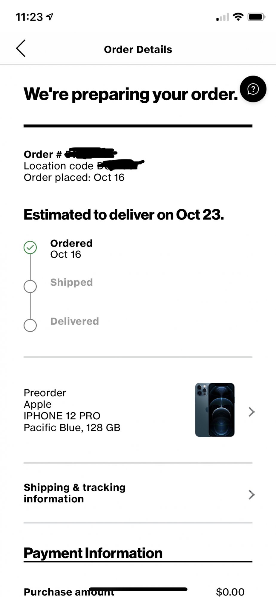 Verizon iPhone 12/12 Pro/Max/Mini PreOrder/Order Status/ Delivery