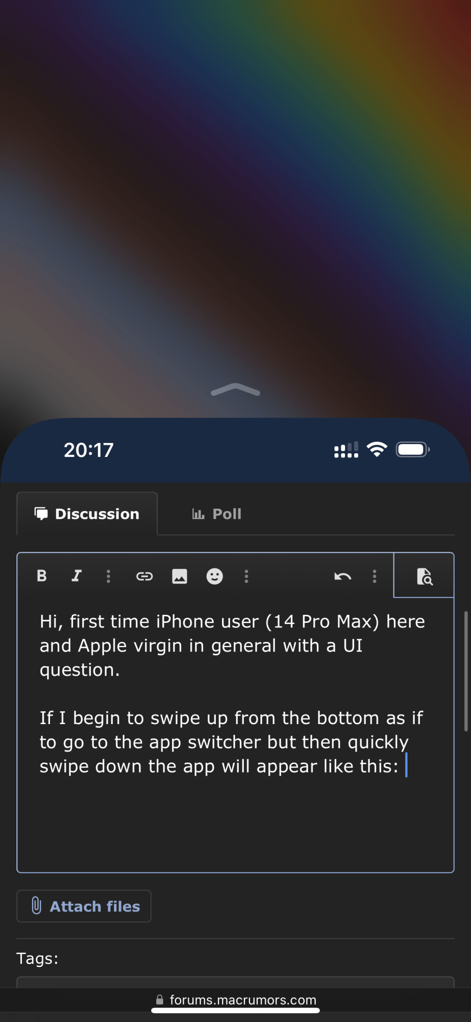 “Partial” app switching what is it for? MacRumors Forums