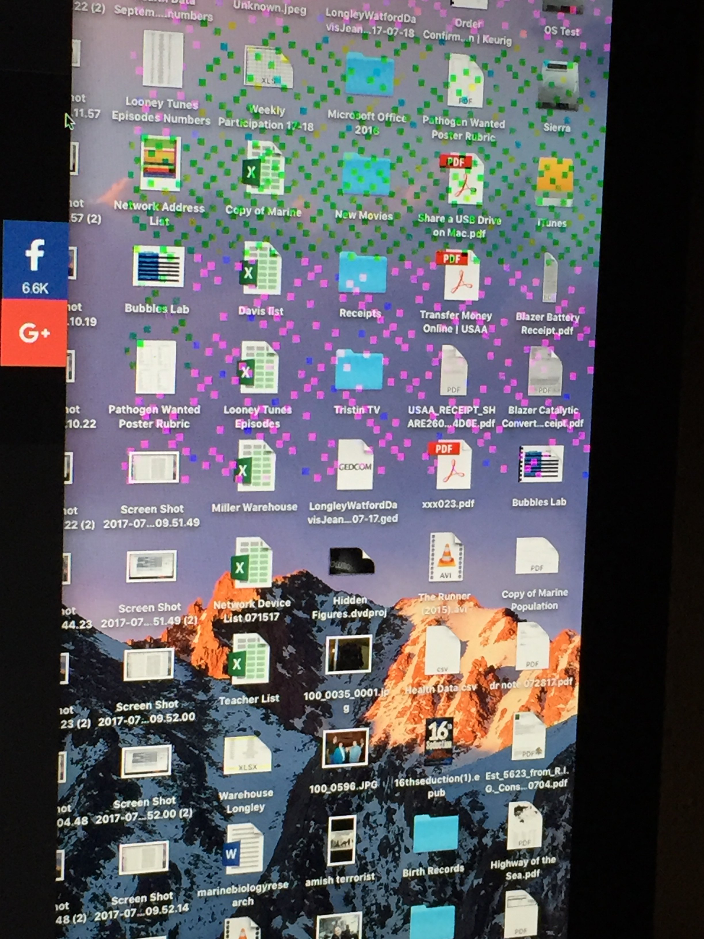 Colored Squares on Dispaly MacRumors Forums