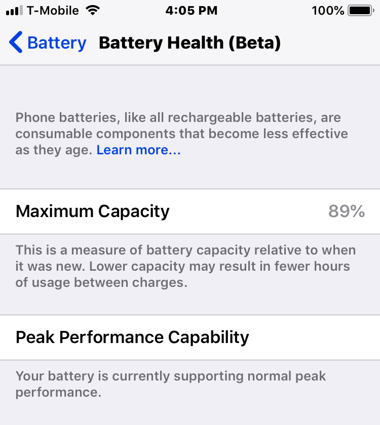 11.3 Battery health vs Battery Life app (and coconut) MacRumors Forums
