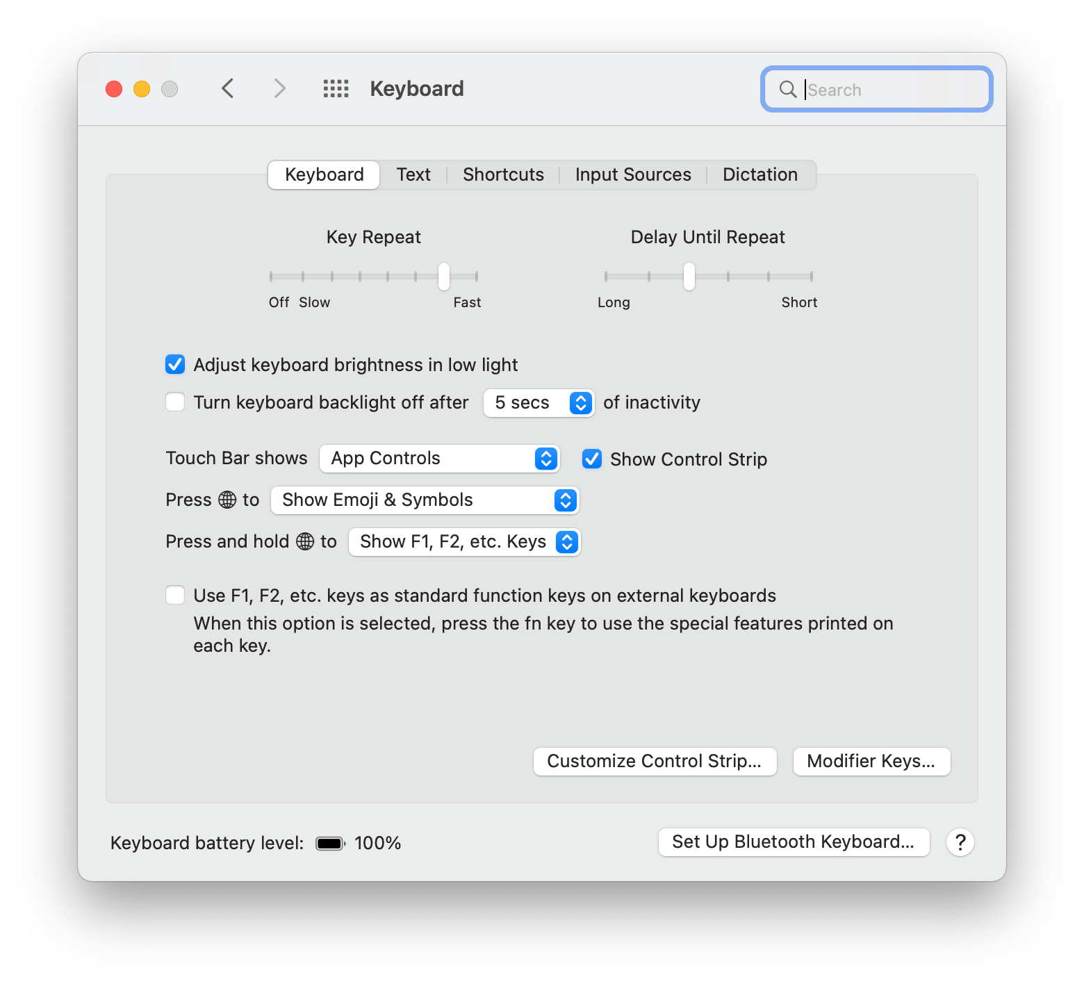 New 16" MBP showing Touch Bar settings. MacRumors Forums