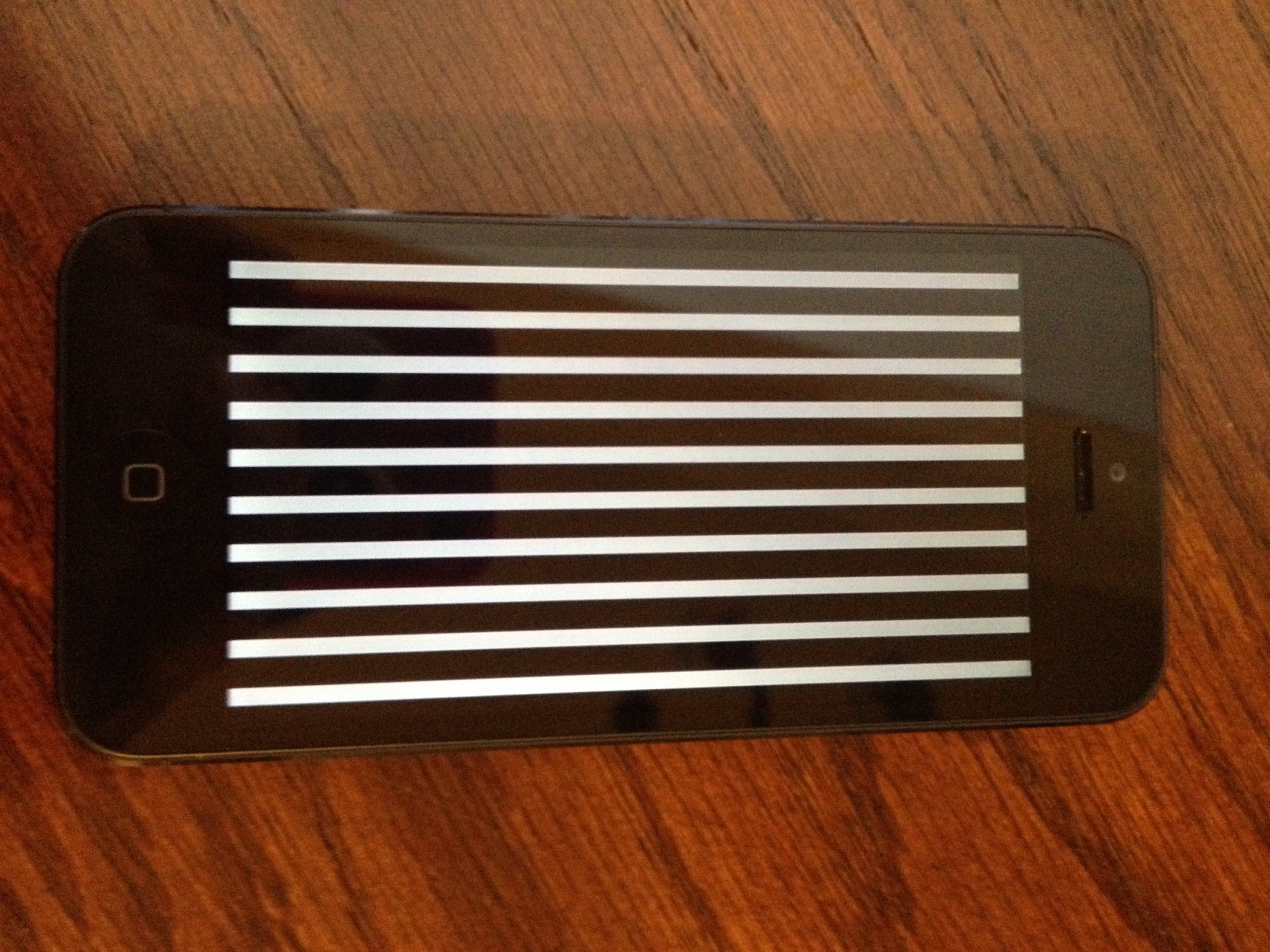 Iphone 5 screen black and white bars only MacRumors Forums