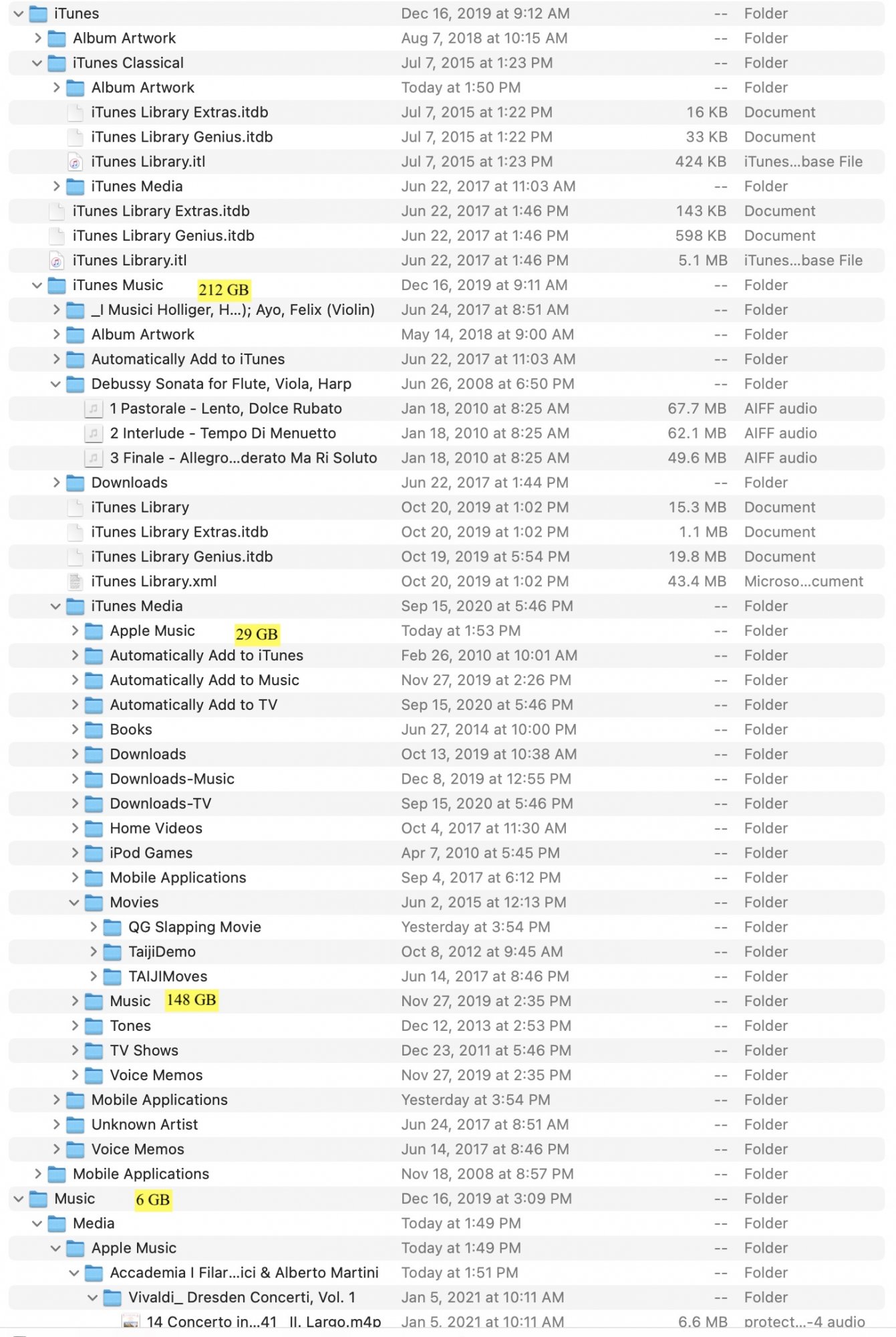 consolidate music media (iTunes Match, Apple Music) files on local SSD