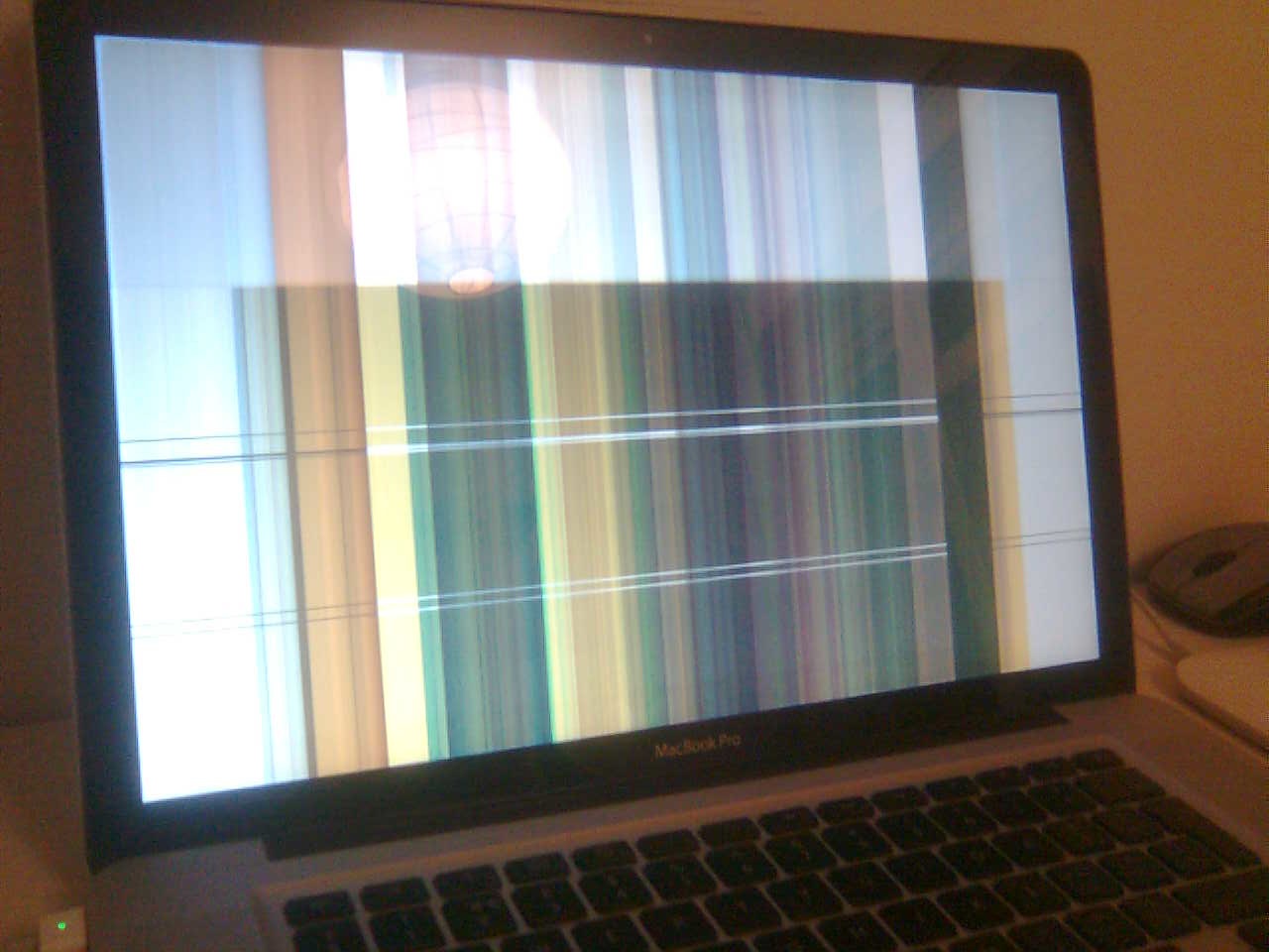 Colored vertical and horizontal lines across whole screen, can't see