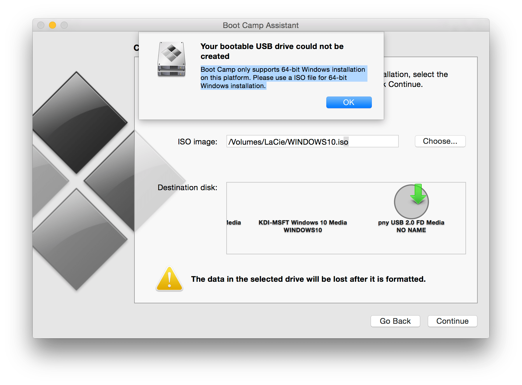 bootcamp won't recognize my install iso MacRumors Forums