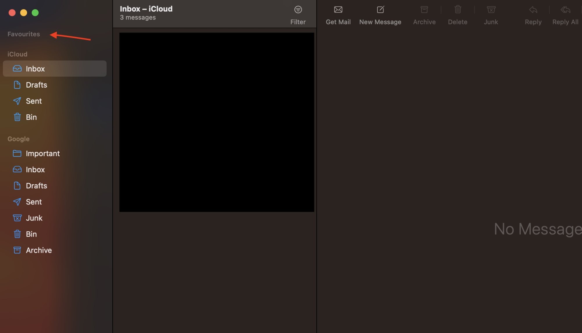 Is there a way to remove the 'Favorites' label on the sidebar in the