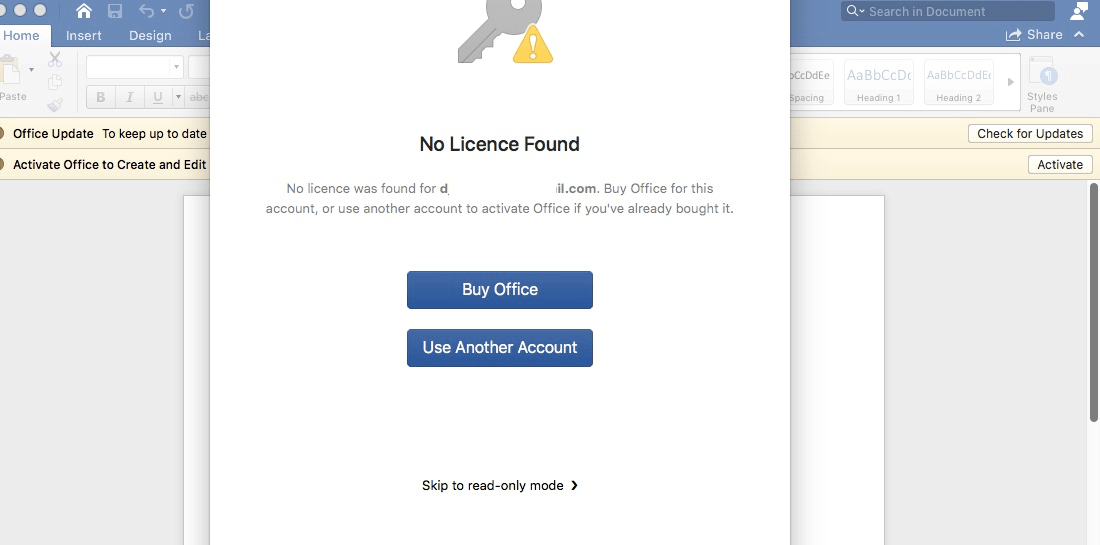 Microsoft Office license Not Found MacRumors Forums