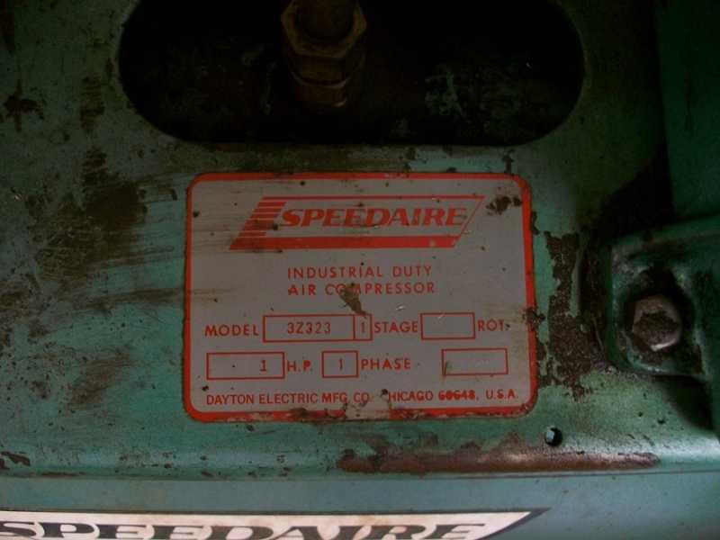 Speedaire model 3Z323 compressor Master Tool Repair Forum