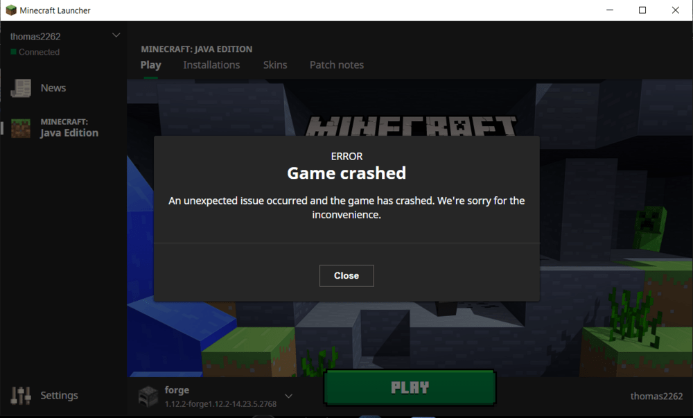 my minecraft 1.12.2 keeps on crashing on start up? Support & Bug Reports Forums