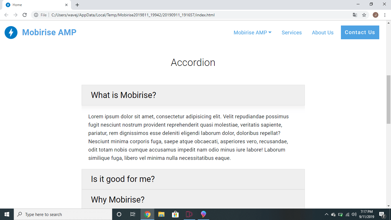 Mobirise AMP stopped working greyed boxes Mobirise Forums