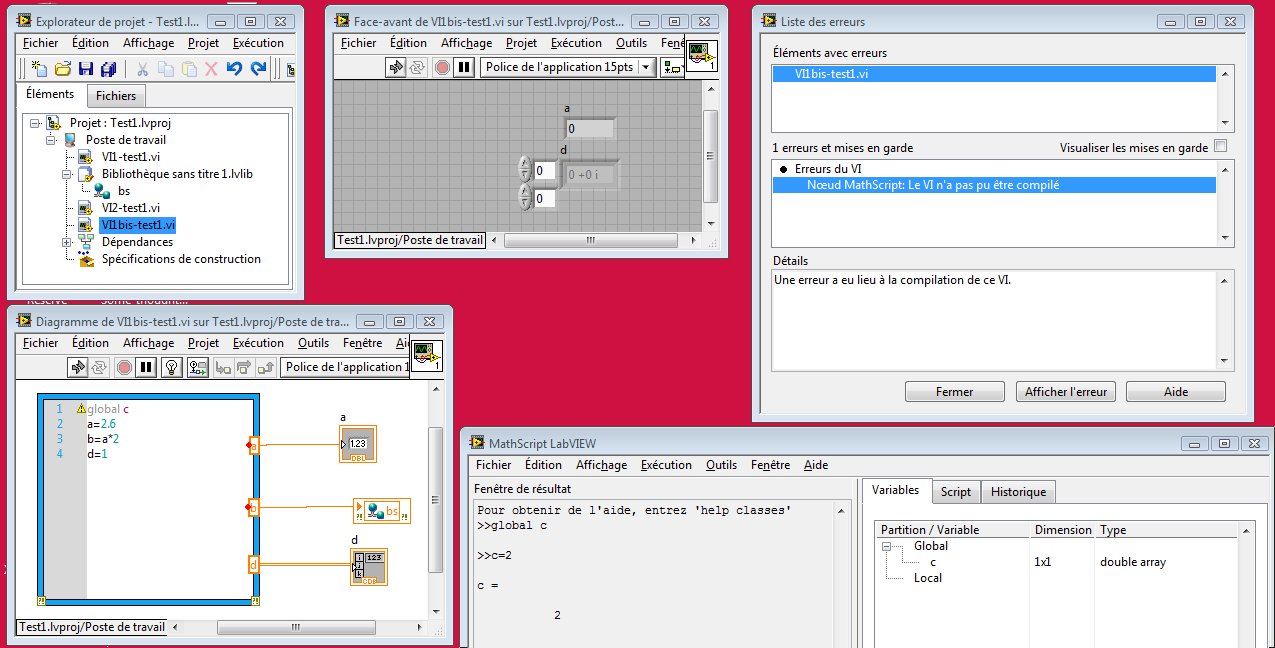 Résolu : Comment transmettre une variable de la fenêtre Mathscript vers