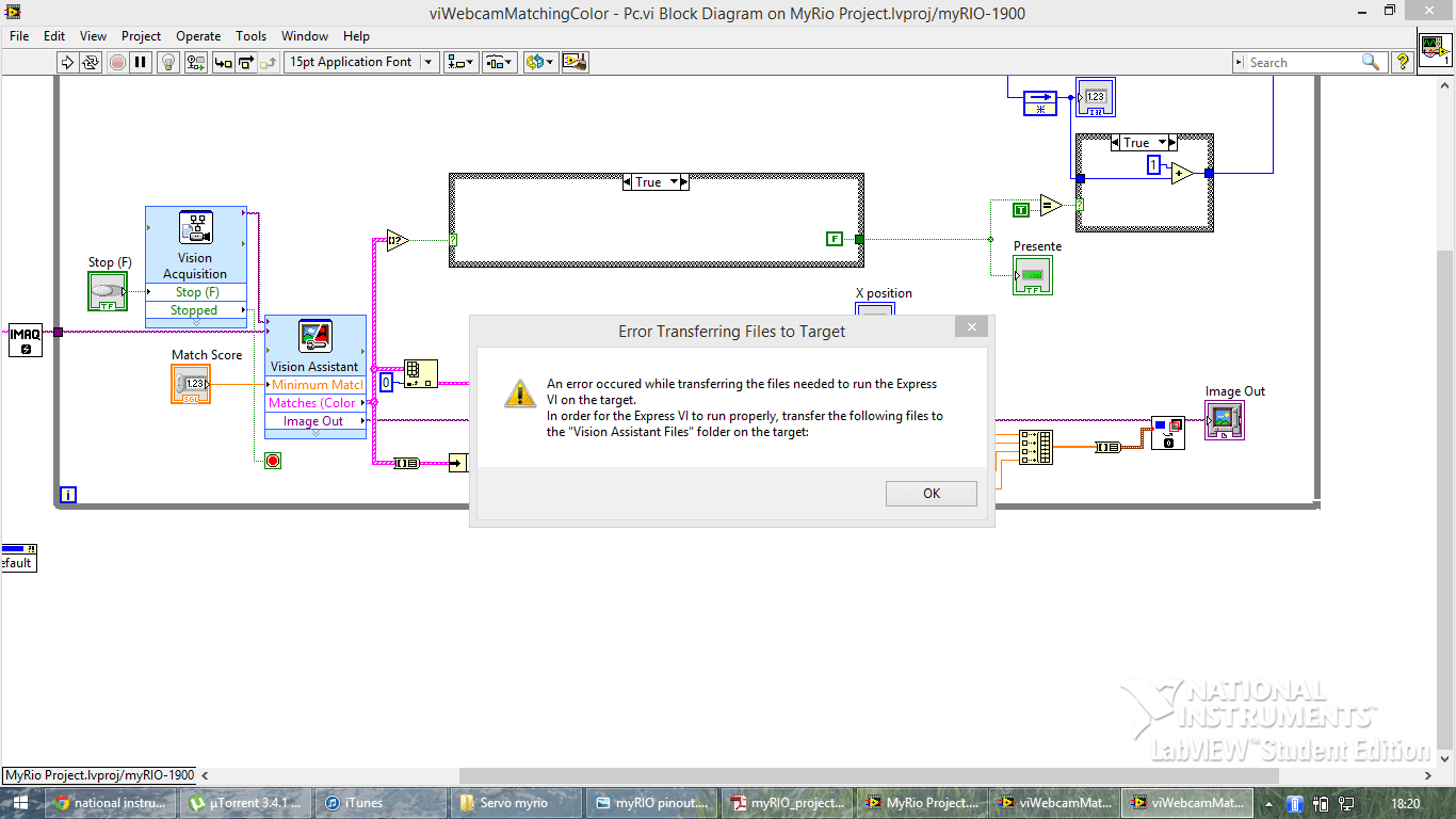 error transferring file to target NI Community