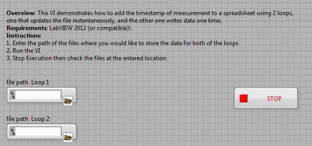 Writing a Timestamp with my Data to a Spreadsheet using LabVIEW NI