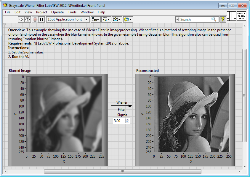 Color and Grayscale Wiener Filter in LabVIEW NI Community