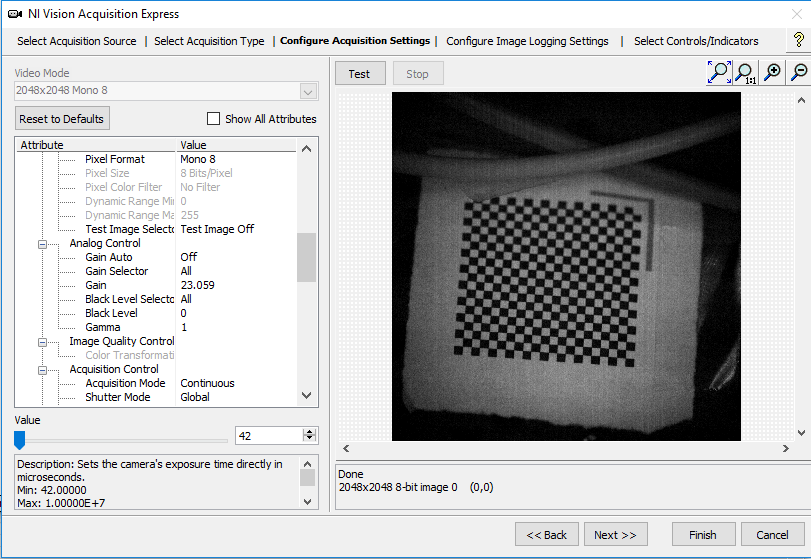 Solved Basler ace camera smallest exposure time value out of range