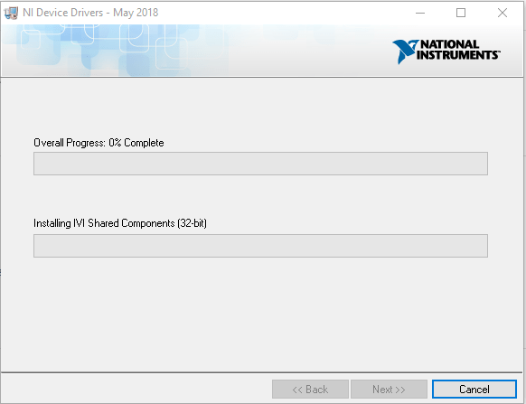 NI Device Drivers hangs up at 0% overall progress - NI Community