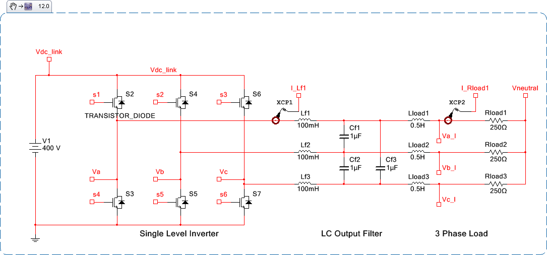 Complete System Simulation of a 3Phase Inverter Using NI Multisim and