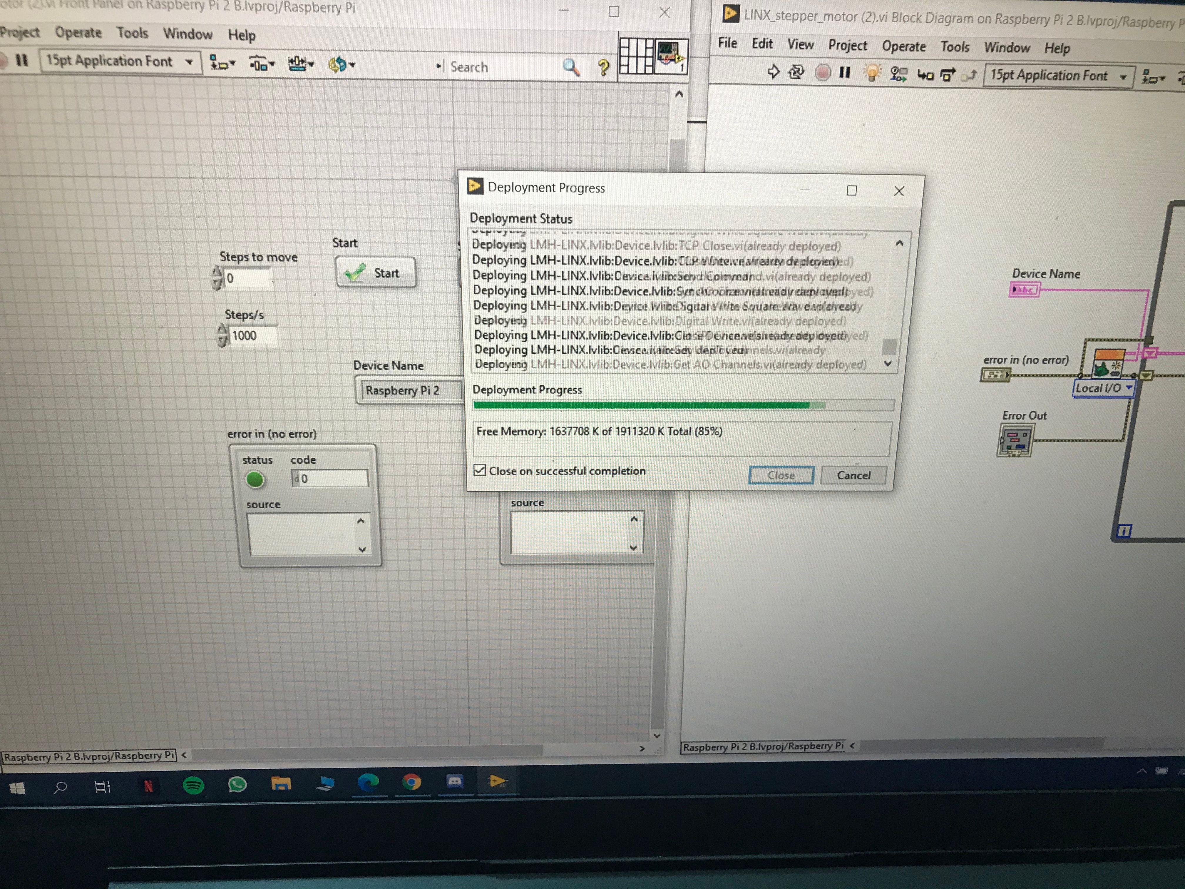Solved Labview (LINX) control stepper motor with raspberry pi 4 NI