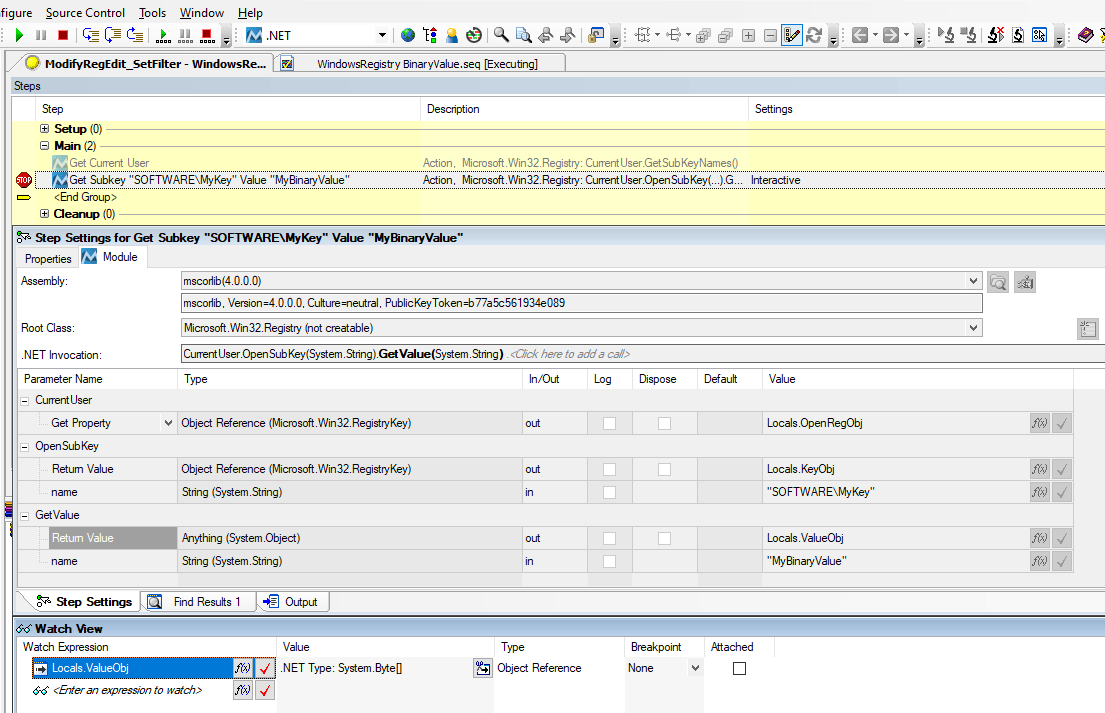 Read/Write Windows registry binary value using C adapter NI Community