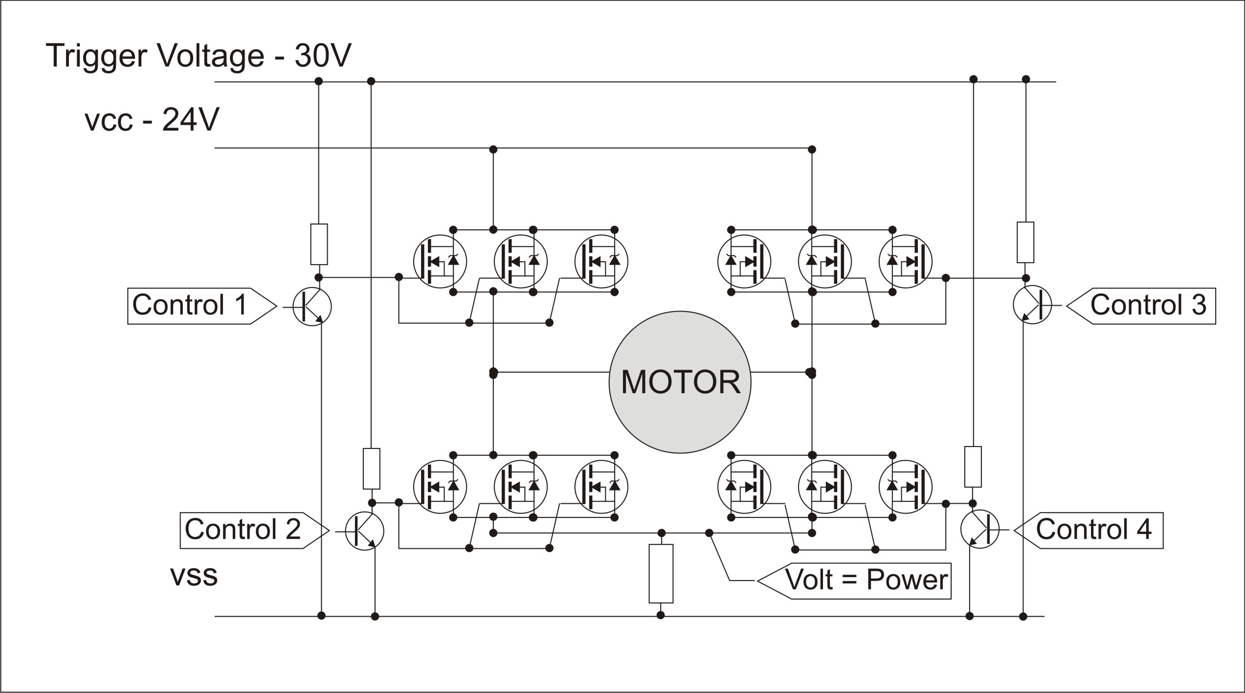 Controlling BIG DC motors using "H" bridge &amp; MOSFETs