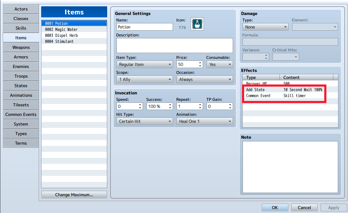 How to add a timer to items or skills? RPG Maker Forums