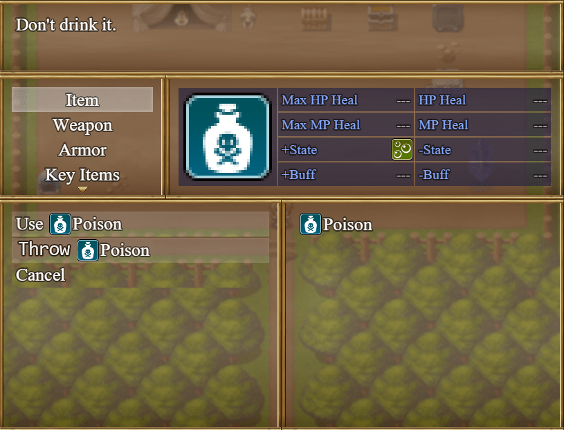 Throw away/discard Inventory item plugin? RPG Maker Forums
