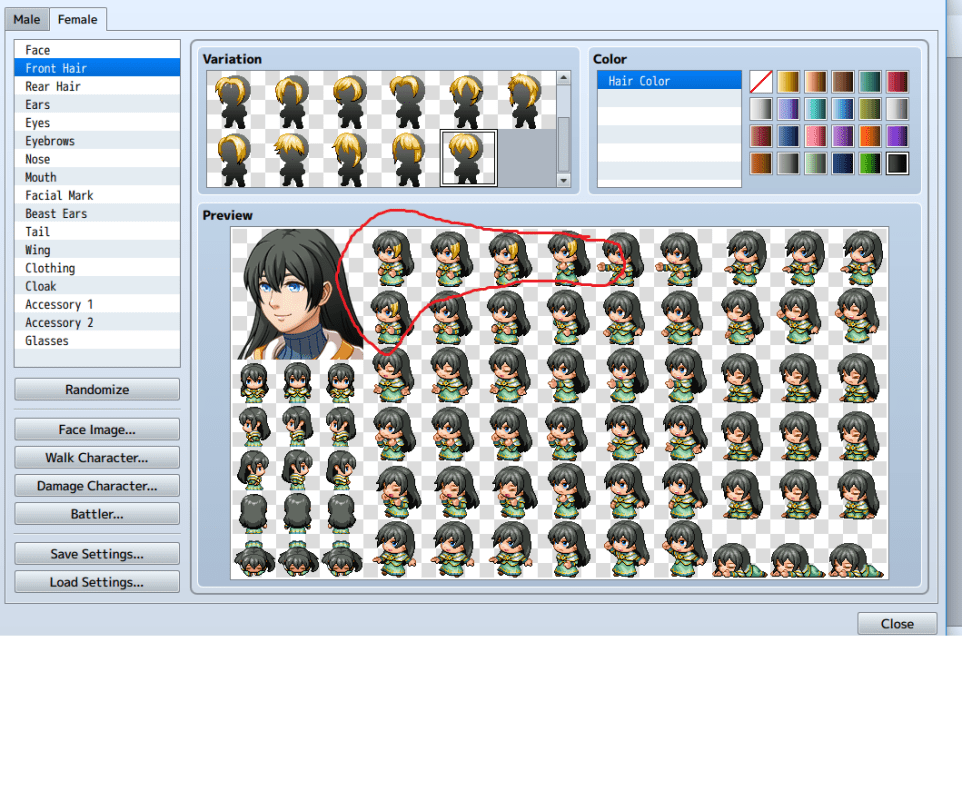 Adding Color Streak to Hair RPG Maker Forums