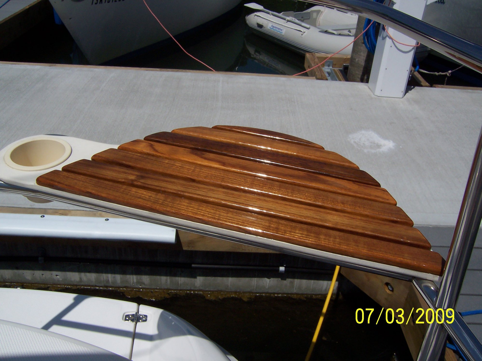 Wooden strip for Stern Rail Seats Sailboat Owners Forums