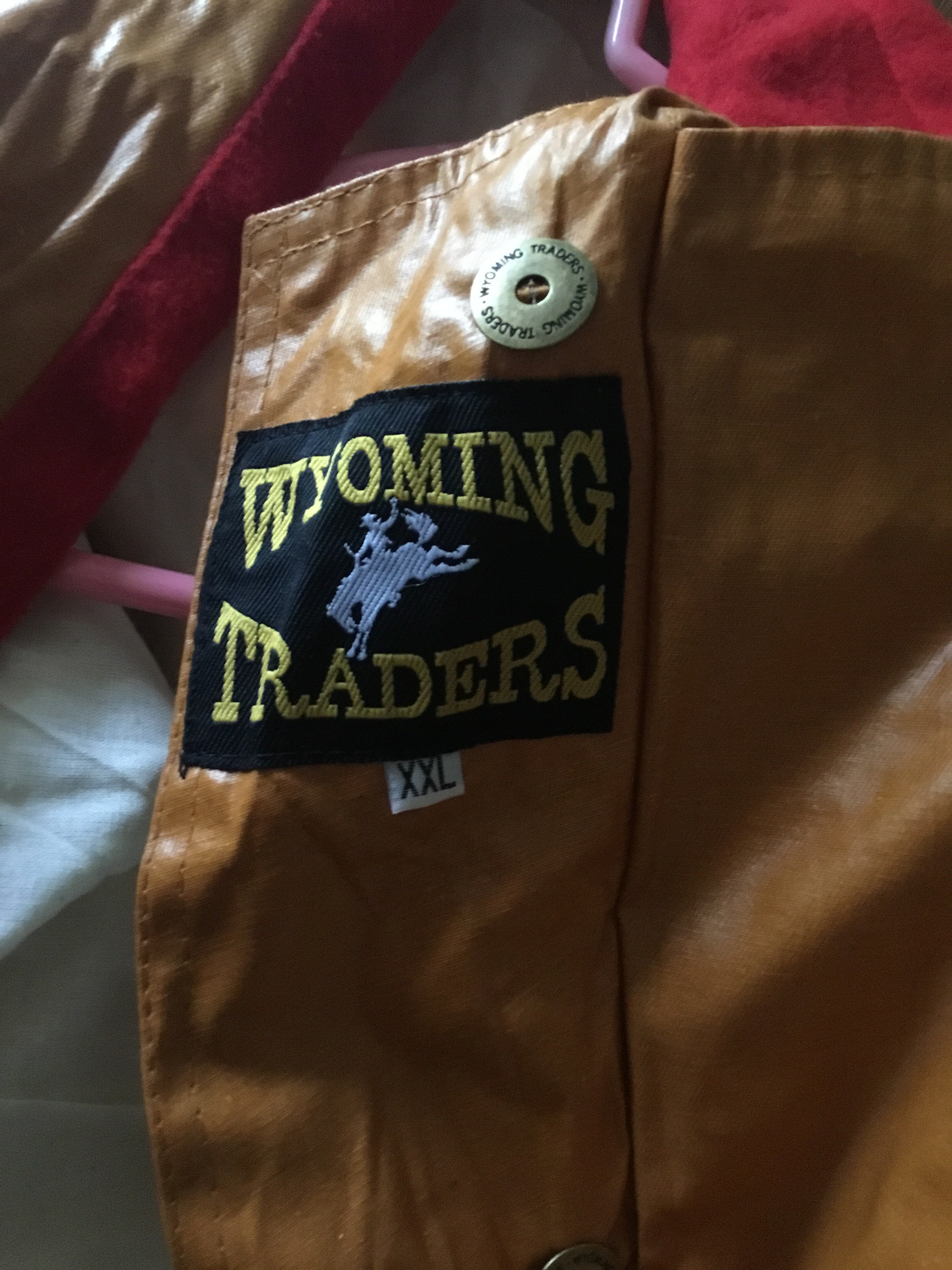 Sold Wyoming Traders Pommel fish style yellow rain slicker xxl
