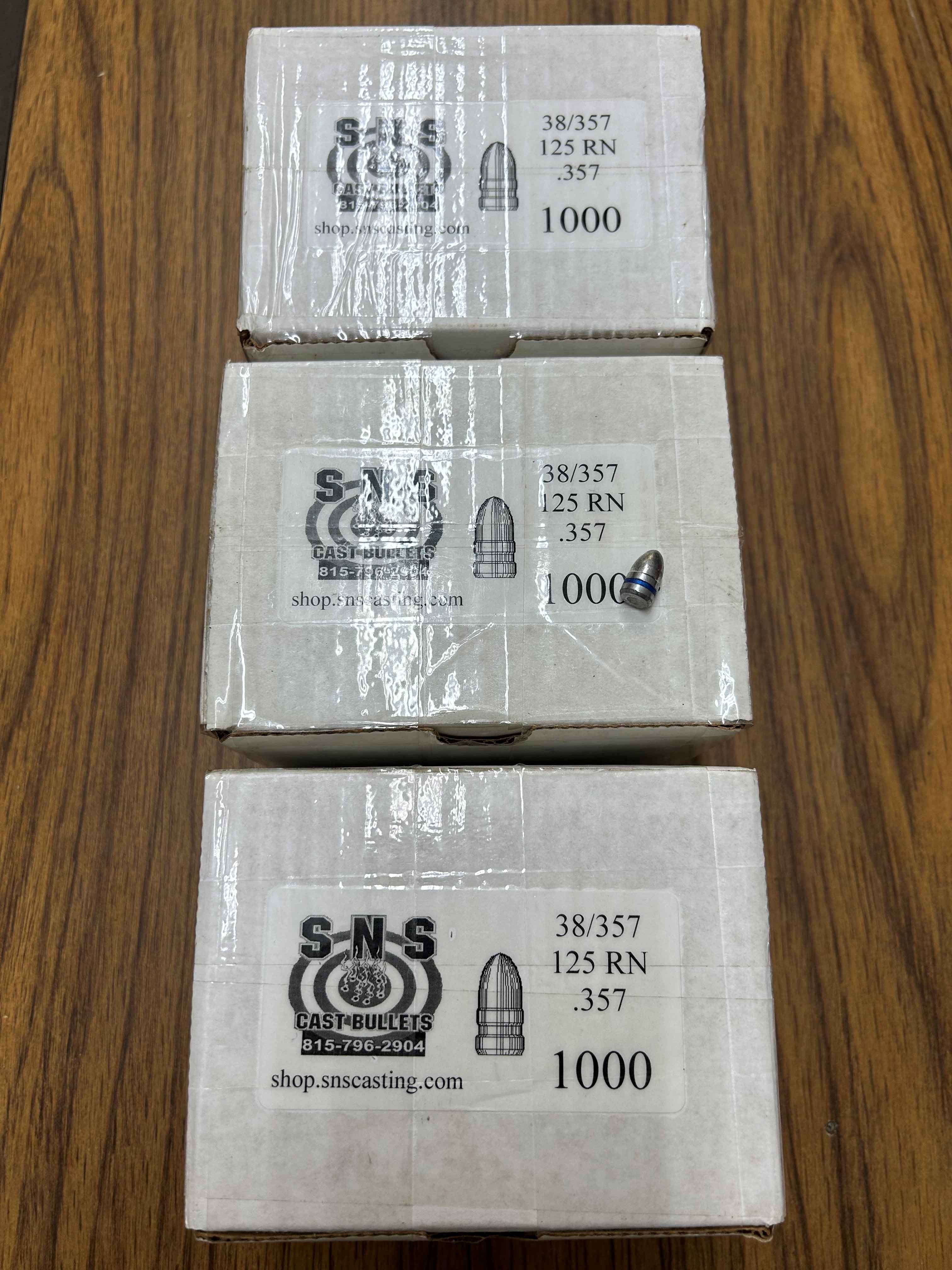 Sold SNS Casting 38/357 125gr RN Bullets 3000 SASS Wire