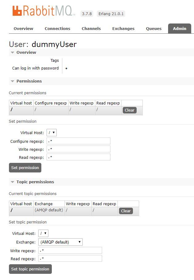 Connecting to RabbitMq gives console error message