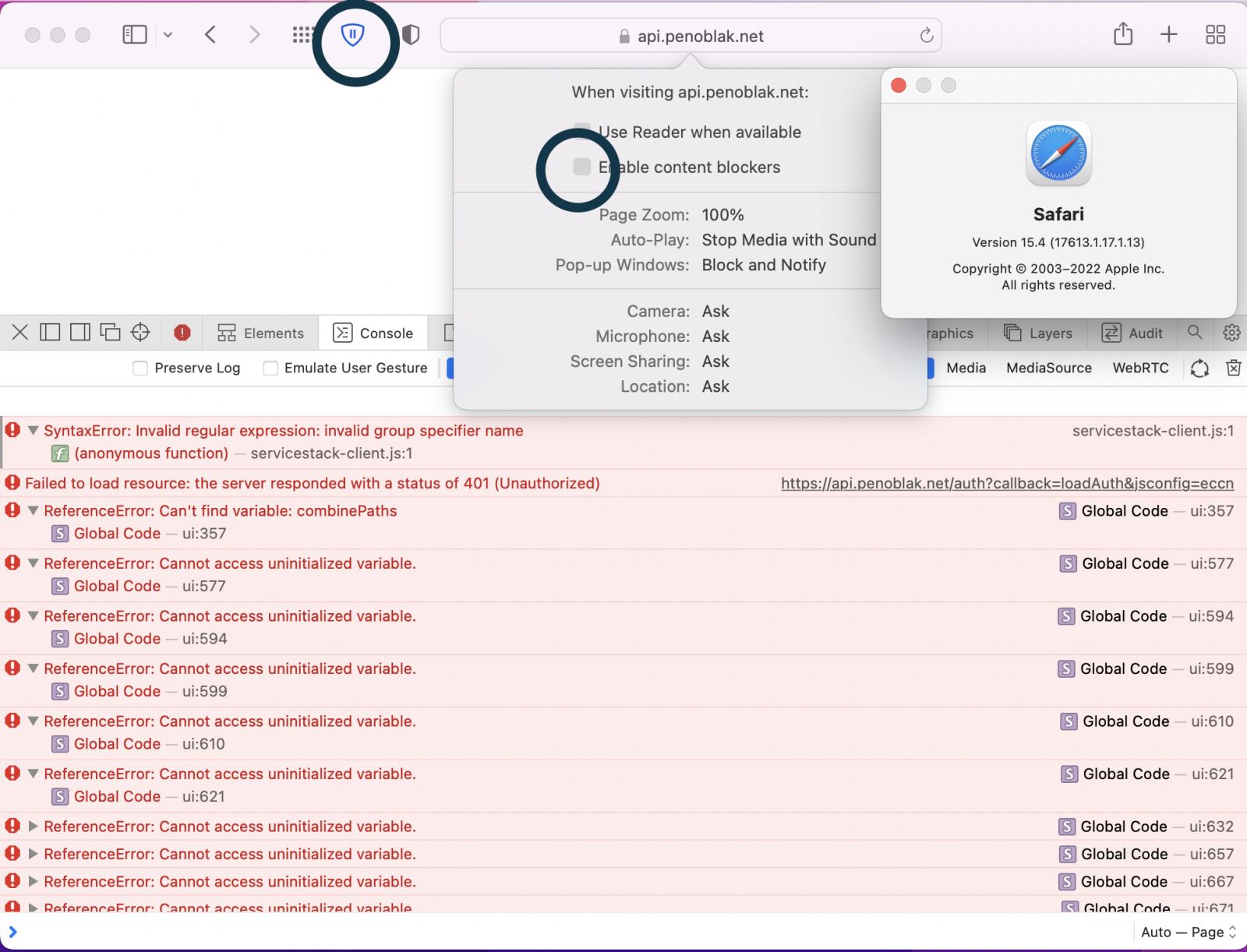 /ui not working in Safari Open API ServiceStack Customer Forums