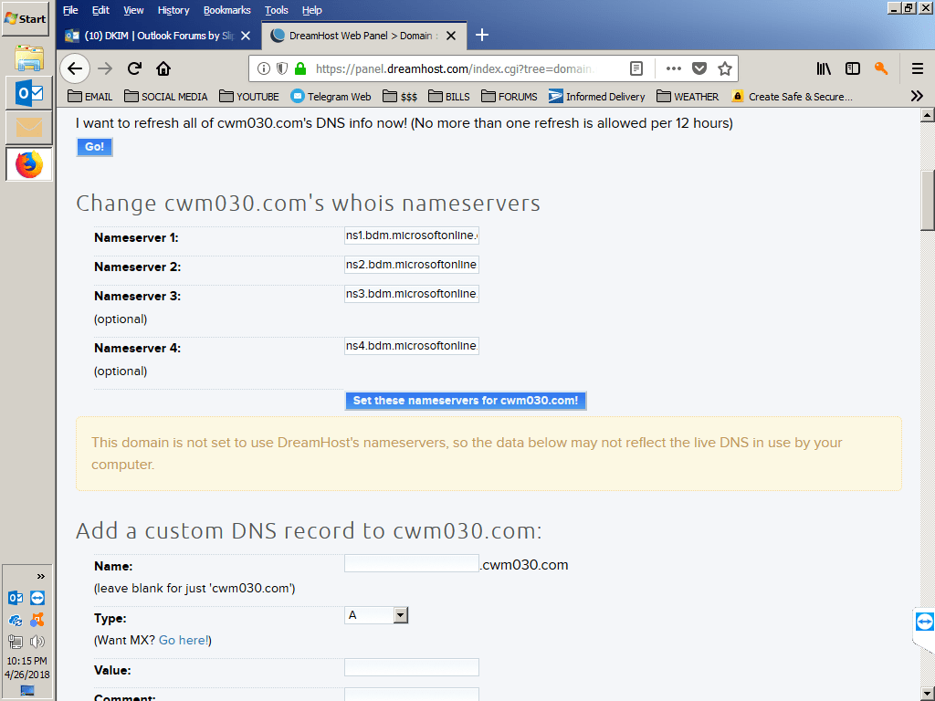 DKIM Outlook Forums by