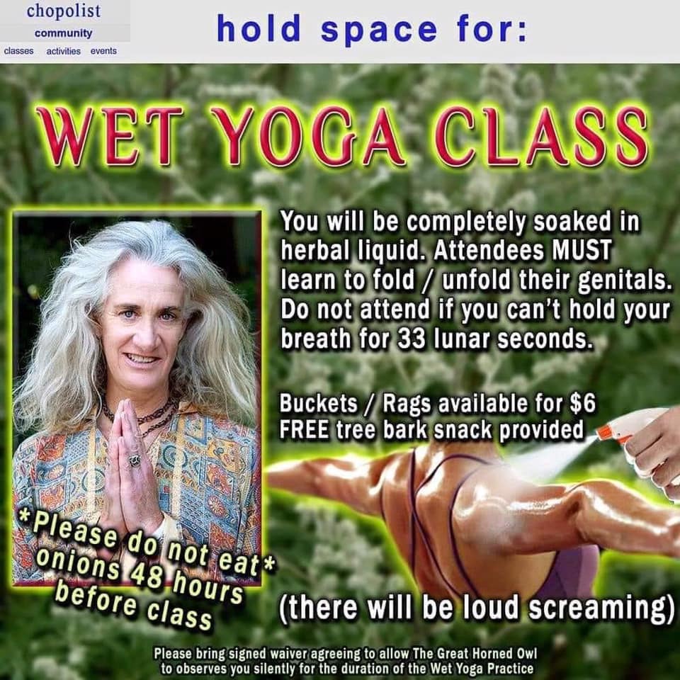 Who's up for a session of wet yoga? Southern Maryland Community Forums