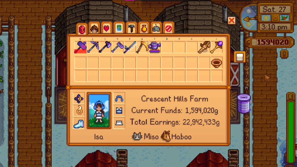 Your main inventory bar? Stardew Valley Forums