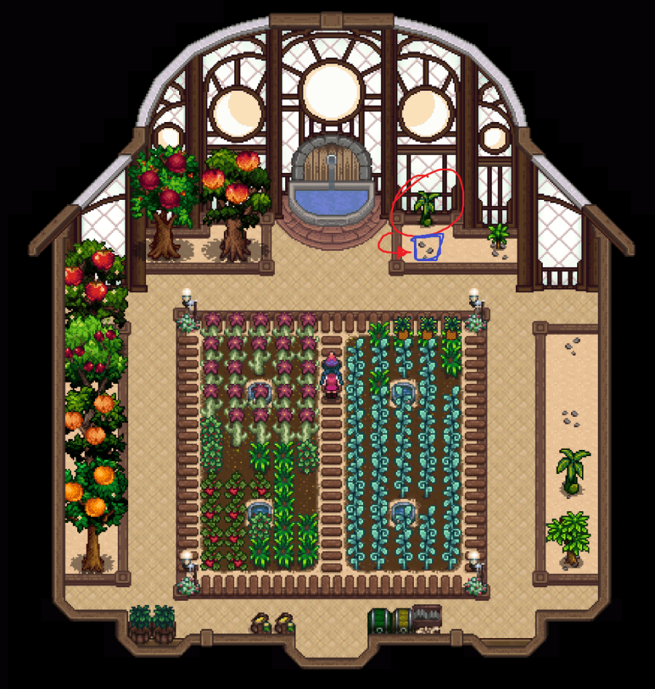 Coding Help relocating trees inside the greenhouse Stardew Valley