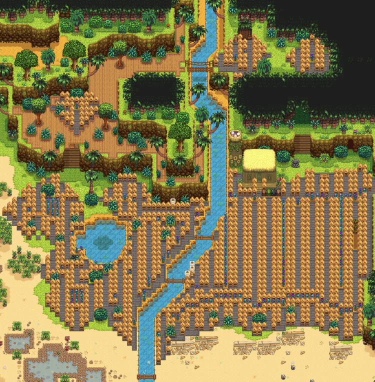 (Basically) Full coverage ginger island west honey farm Stardew