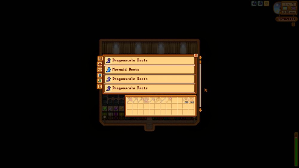 Windows Footwear/clothing/hats in dressers organize themselves