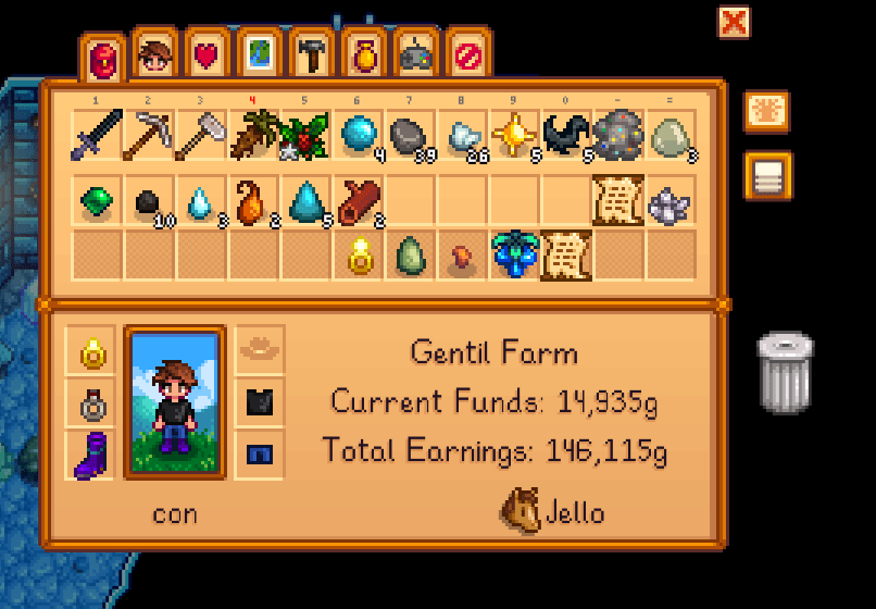 Item Menu With Side By Side Items As STARDEW VALLEY RPG, 40 OFF