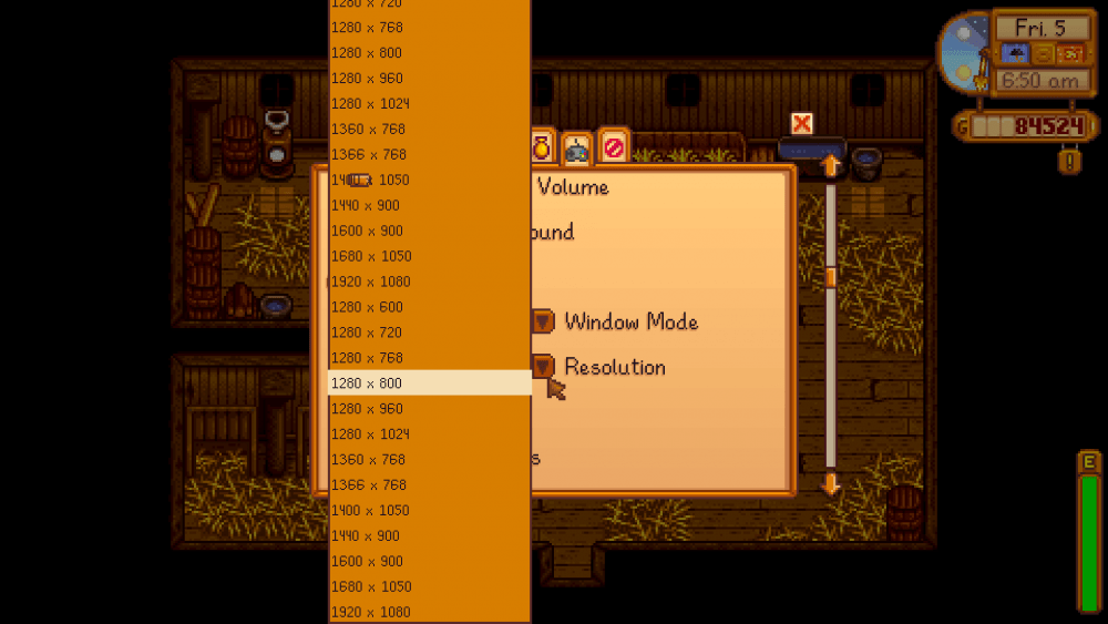 Pc - [Bug] Settings Menu Glitch When Running Sdv For The First Time | Stardew Valley Forums