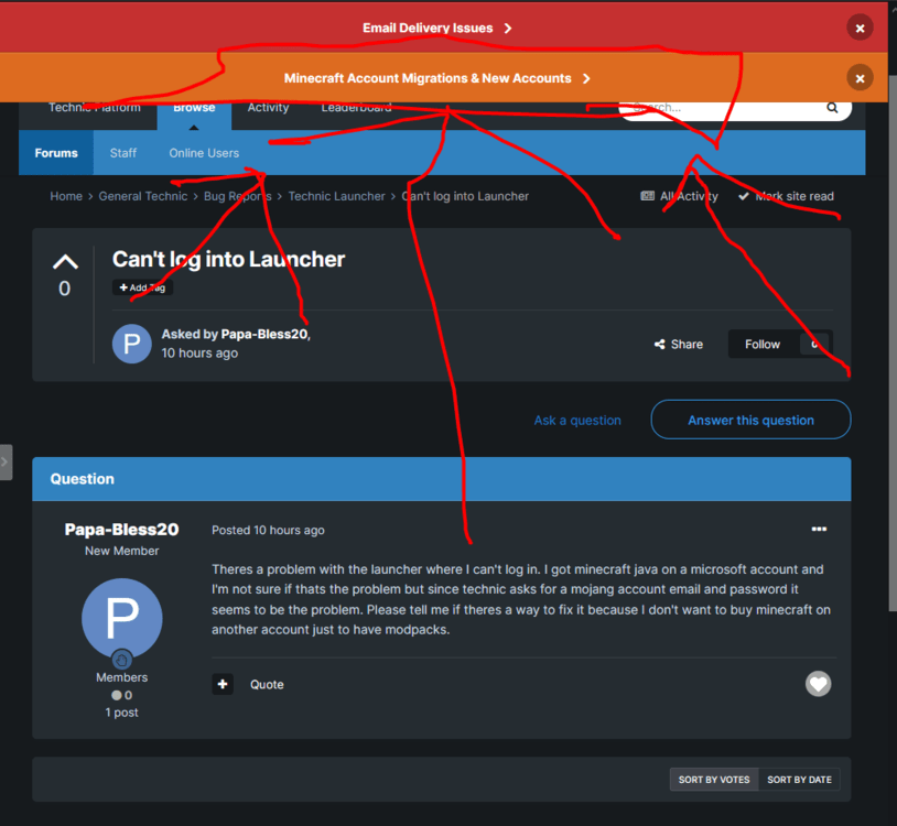 Can't log into Launcher Technic Launcher Technic Forums